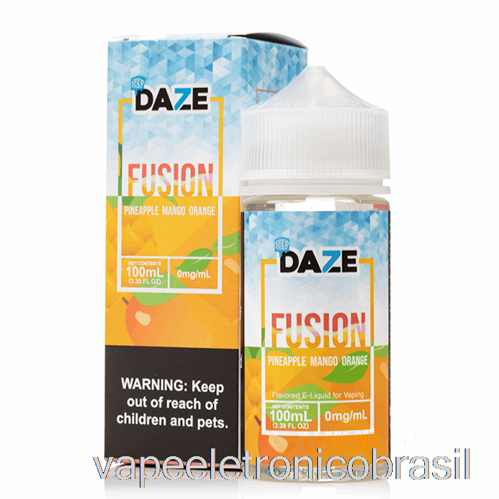 Vape Eletrônico Abacaxi Gelado Manga Laranja - 7 Daze Fusion - 100ml 0mg